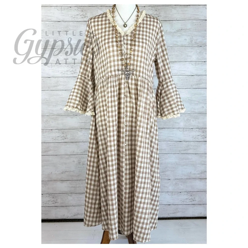 POL DISCOUNTED Farmhouse Vintage Prairie Dress - Picture 7 of 15